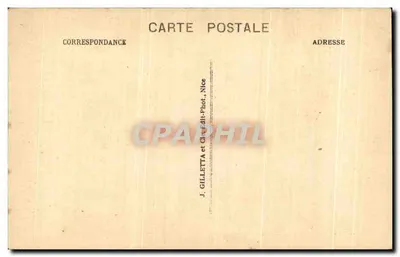 Éze — Rota da Grande Corniche de Nice a Menton — Edit Gilletta, n°1023 — Verso