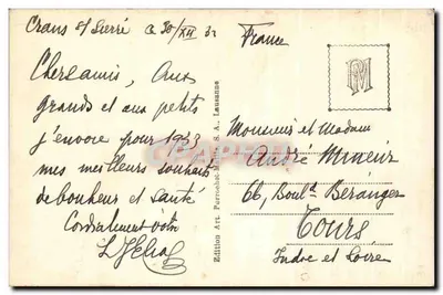 Estudo de geada na floresta — Edição Art. Perréchat-Maillot, n° 7398 — Verso