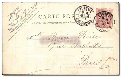 Lisieux. Binnenkant van de Kathedraal — V. P. Parijs N. 14. — Achterkant