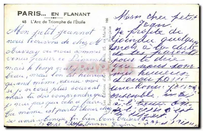 Paryż — Arc de Triomphe de l'Étoile — Wydawnictwo Sztuki Interfederalne — Rewers