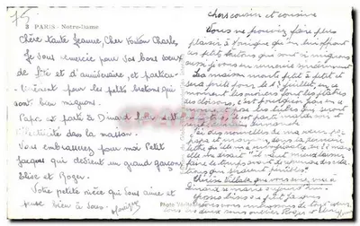 Notre-Dame de Paris — vista da fachada — Éditions du Globe, n°3 — Verso