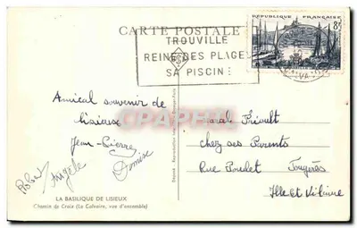 Bazylika w Lisieux — ogólny widok — wydawca Trouville — Rewers