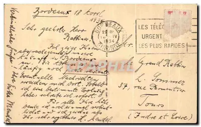 Bordeaux — O Grande Teatro — LL 143 — Editor L. Basset — Verso