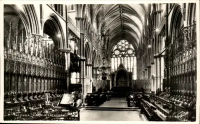 O Coro — Catedral de Lincoln — editor W. Scott, n° G715