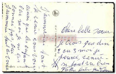 Place de Brouckère — widok w kierunku Boulevard Anspach — E. Thill, seria I, n° 20 — Rewers