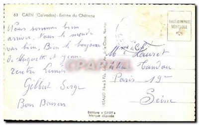 Caen (Calvados) — Wejście do Zamek — Wydawnictwo Gaby — Rewers