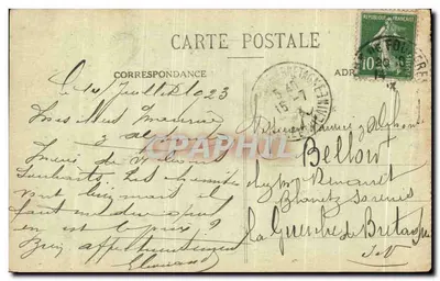 Mont Saint-Michel — Krypta Aquilonu — Wydawnictwo Guérin, St Malo (1-ct) — Rewers