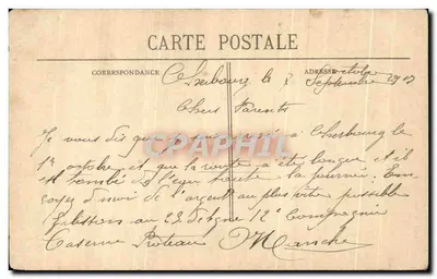 Cherbourg — Statue de Napoléon Ier (bronze) — Collection P.-B., Cherbourg — Back