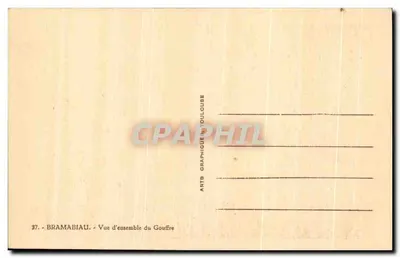 Gouffre de Bramabiau — Ogólny widok — Arts Graphique Toulouse, nr 37 — Rewers
