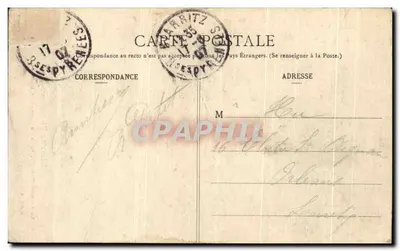 Biarritz - A Vista do Rocher de la Vierge — Edição A. Simons, N°15 — Verso