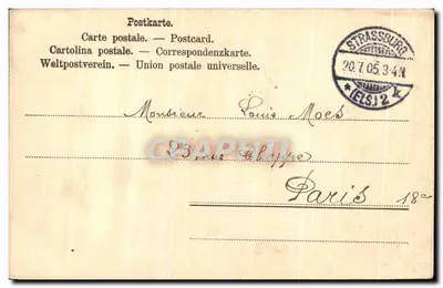 Estrasburgo i. E — Visão geral. — Editor Eugeène & Germaine — Verso