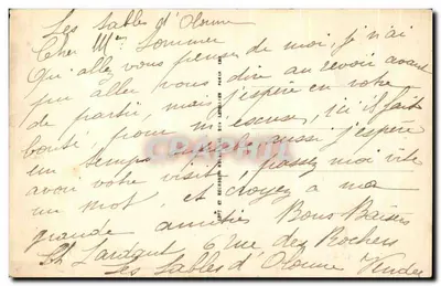 LES SABLES-d'OLONNE — Ogólny widok plaży przy niskiej wodzie — LI.. — Rewers