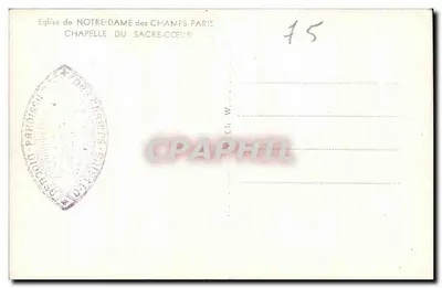 Innenraum der Kapelle des Heiligen Herzens — Kirche Notre-Dame des Champs, Paris — Verleger: — Rückseite