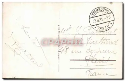 Luxemburg, Brama Trèves i Miasto na skałach starej twierdzy — wydawnictwo W. Capit, Luxemburg Nr 6 — Rewers