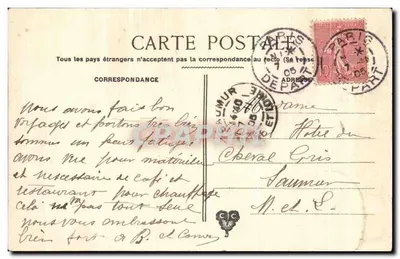 Paris — City Hall — Unidentified Publisher, Series Number Not Visible — Back