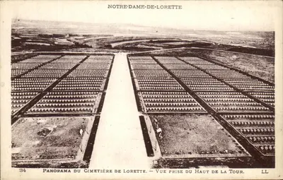 Notre-Dame-de-Lorette — Panorama cmentarza — Widok z góry wieży