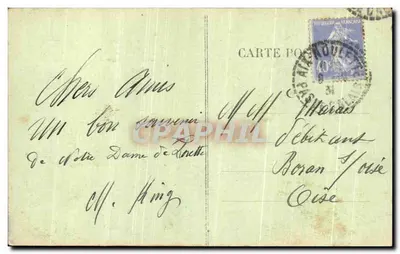 Nossa Senhora de Lorette — Capela antes da guerra — abrigo de aço para missa nas trincheiras — Verso