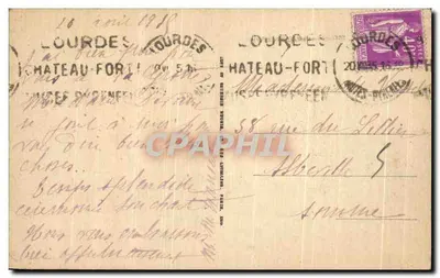 Lourdes — Vue générale prise du château-fort — LL — Verso