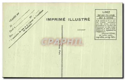 PARIJS — De Brug-Sint-Michaël en het Paleis van Justitie — Imprimé Illustré n°4284 — Achterkant
