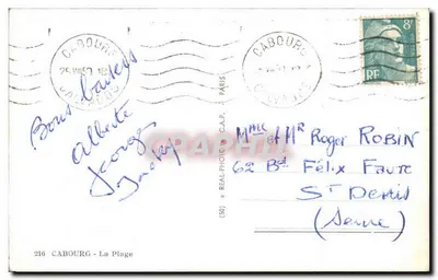 CABOURG - Plaża — wydawca G.A.P. nr 216 — Rewers