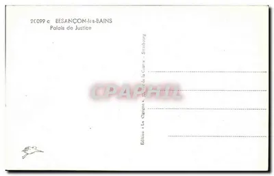 Palácio de Justiça — Besançon-les-Bains — Edição A Coruja — Verso