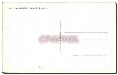Cauterets - Skoczek Lutour — Wydawnictwo Fotograficzne Dinault - Lourdes — Rewers
