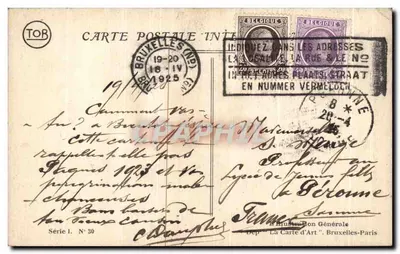 Bruxelles — Collegiata San Michele e San Gudulo — Editore La Carte d'Art, Bruxelles-Parigi, Serie I N° 30 — Verso