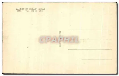 Vallon-en-Sully — Widok na Cher — Wydawca Théo Jac, nr 3147 — Rewers