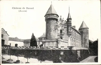 Bilhete postal antigo Castelo de Busset