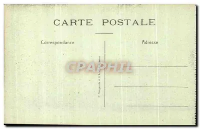 La Granja de CHAVIGNY — Ruinas después de un incendio — Editor E. Nougat & H. Lefebvre, Sèvres — Reverso
