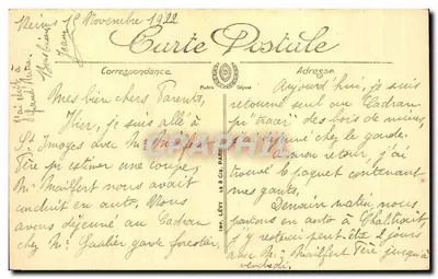 Ruiny z Wielkiej Wojny — Reims. Katedra widok ogólny (Strona Północna) — Imp. Lévy & Cie, n° 508 — Rewers