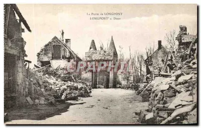 A Porta de LONGPONT — destruição após guerra — G. Nougard e H. Lemaire, Soissons