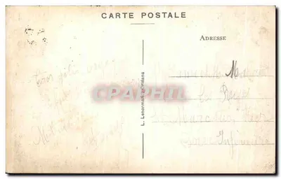 Orléans — Vue générale. Les bords de la Loire. — Éditeur L. Lenormand, n° non visible — Verso