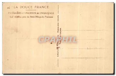 Les Alpilles perto de Saint-Rémy-de-Provence — Paisagens e Pedras da Provência — Edição de Paris — Verso