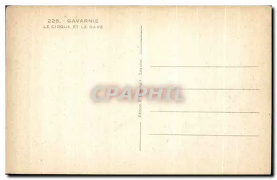 Gavarnie — Le Cirque et le Gave — Wydawnictwo E. Burault - Lourdes — Rewers