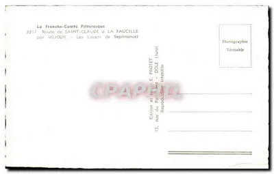 Weg van Saint-Claude naar La Faucille — De Slangen van Septmoncel — Uitgave E. PROTET — Achterkant