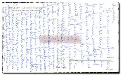 LYON - Le Palais de Justice et la Colline de Fourvière — éditeur G.A.P. n°106 — Verso