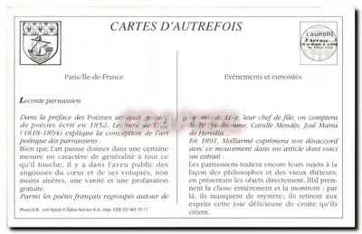 Leconte de L'Isle — Parnassischer Dichter — Postkarten der Vergangenheit — Rückseite