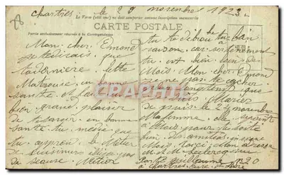 Katedra w CHARTRES — Początek, autor BRIDAN — G. Foucault, wyd. Dreux — Rewers