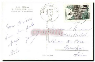 Castelo de Belcastel — Vale da Dordogne — Éditions J. Vertuel — Verso