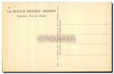 Katedra w Rouen — Plac Książąt — Wydawnictwo Art VOGEL — Rewers