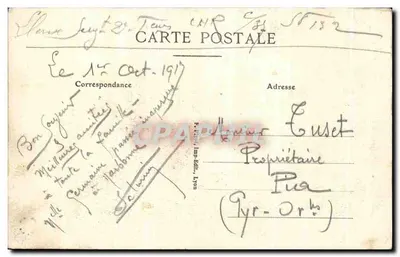 LYON - Pont de la Guillotière - L'Hôtel-Dieu et le Coteau de Fourvière — Rewers