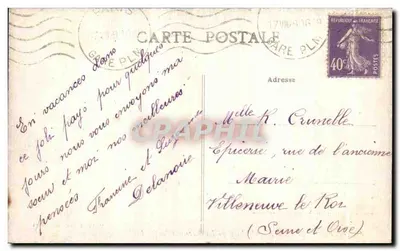 Floresta de Fontainebleau — A Garganta dos Lobos — L.C. — Verso