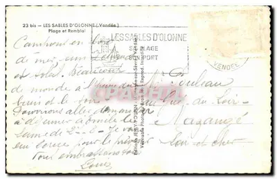 Les Sables-d'Olonne — Plaża i wybrzeże — Wydawnictwo Jehly — Rewers