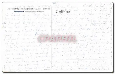 Hotel de montanha — vista invernal — R. Preuss — Verso