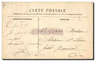 Chantilly — Zamek — wielka aleja — kolekcja R. F. nr 48 — Rewers