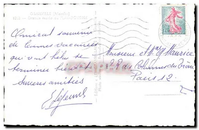 Graville (Manche) — Gran marea en Plage-Cousset — Ediciones « Les Granvillais » — Reverso