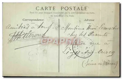 Auxerre — Widok z Saint-Germain — Cliché Botex, Toulout, wydawca — Rewers