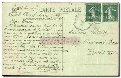 Etival-Clairefontaine (Vosges) — Katedra Najświętszej Maryi Panny Grace — A. Grandjean, wydawca, Etival — Rewers