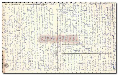 Nancy - Plein Sint-Jan — Bank Renollet — onbekende uitgever, n° 19 — Achterkant